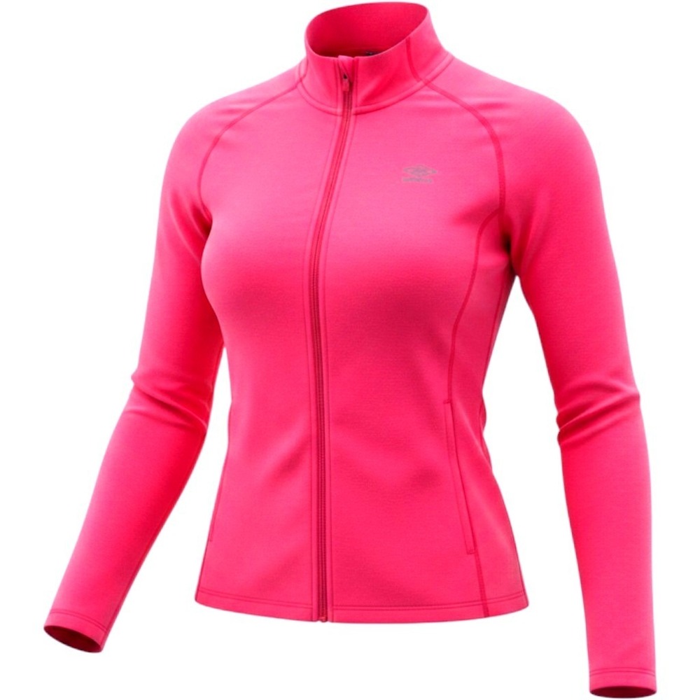 Umbro Womens Neon Pink Full Zip Track Jacket XL Athletic Performance Long Sleeve